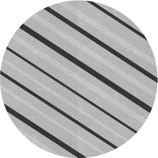Ahgly Company Tapis Rond Lavable en Machine Intérieur Transitionnel Gris Platine, 7 Pieds Rond
