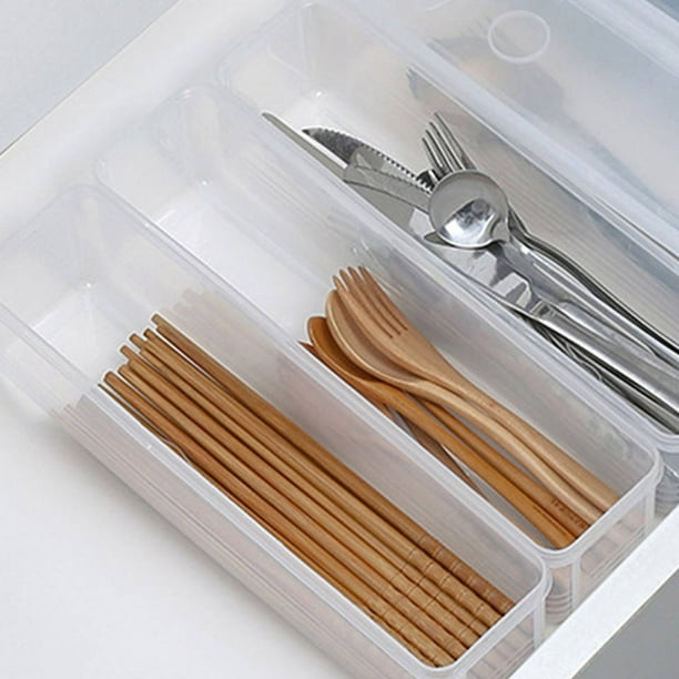 Tray with Lids Kitchen Drawer Organizer with Lids and Drainer Plastic