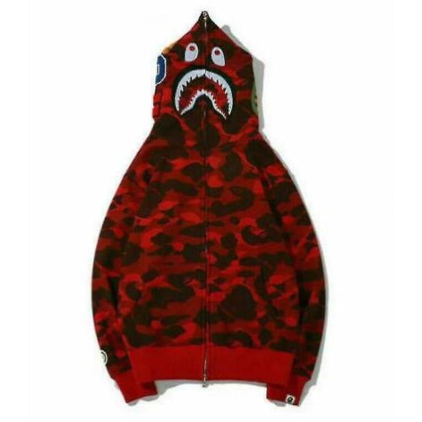Chaqueta de suéter con capucha y cremallera completa de camuflaje para hombre