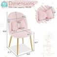 thumbnail image 5 of Ktaxon Vanity Makeup Chair Comfy Accent Chair Small Office Chair for Living Dining Room Bedroom Home Office Faux Rabbit Hair Pink, 5 of 10