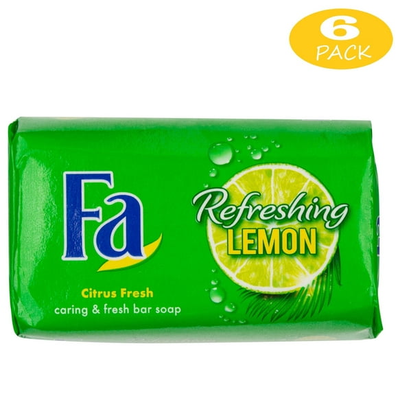 Fa Bar Soap, Refreshing Lemon, 125g/4.2oz - Pack of 6