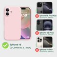 thumbnail image 2 of Funda magnética de silicona Ktele para iPhone 16, 6,1 pulgadas, color rosa tiza, 2 of 8