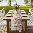 thumbnail image 4 of Table Runners 90 Inches Long Dress Scarves, Brown Eucalyptus Leaves Farmhouse Coffee/Dining/Kitchen Table Runner for Living Room, Spring Leaves Plants Country Beige 13x90 Inch, 4 of 9