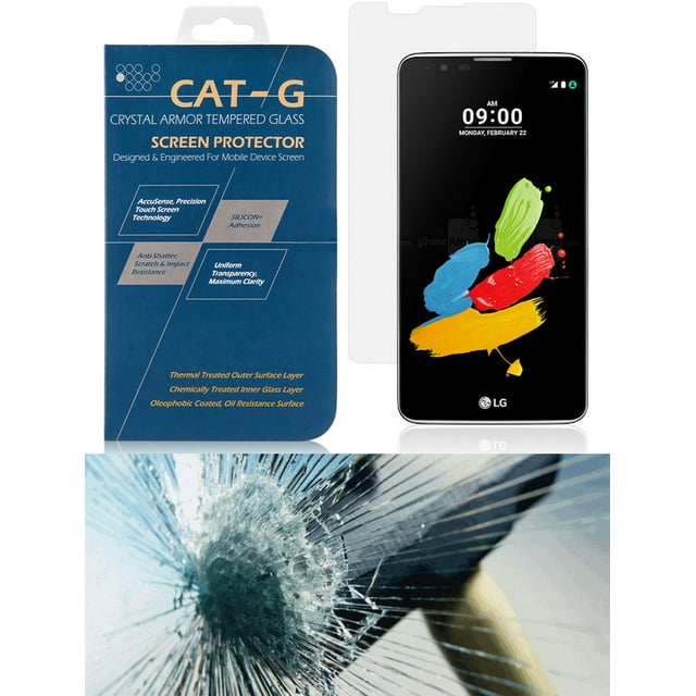 TEMPERED GLASS SCREEN PROTECTOR CRACK SAVER FOR LG STYLO-2 4G PHONE (Boost Mobile LS775, Cricket K520) (aka Stylus-2)
