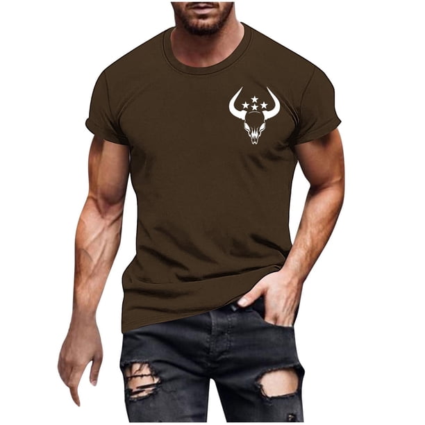 Camisetas de Manga Corta para Hombre Imprimir Deportes de Manga Corta Cuello Redondo Blusa Algodón Poliéster, Nueva Moda Casual Camiseta para Hombres