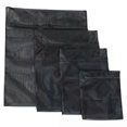 thumbnail image 1 of 4 Pcs Laundry Mesh Bags Black Net Wash Bag Set for Underwear Socks Small Items Home Use Polyester Reusable Zipper Design, 1 of 5