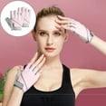 thumbnail image 5 of TFixol Gants de Musculation Roses Demi-Doigt pour Femmes - Respirants, Antidérapants, Lavables avec Protège-Poignets pour Sports Extérieurs, Taille S, 5 of 5