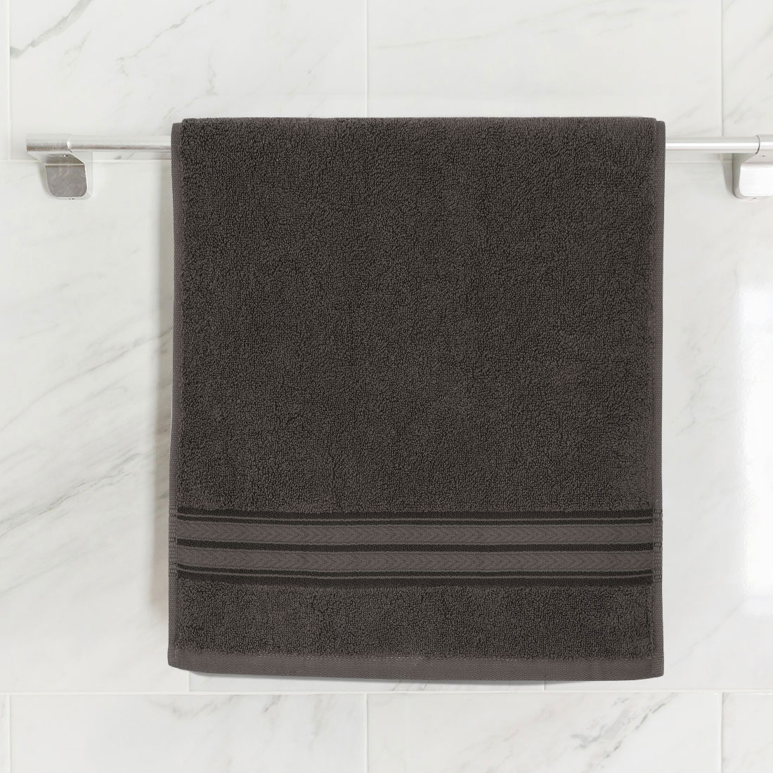 Unique Bargains 6-Pack 100% Cotton Absorbent Bathroom Towel Mixed Color