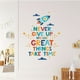 thumbnail image 1 of Adhesivo de pared con la colorida frase inspiradora «Nunca te rindas, 1 of 4