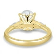 thumbnail image 3 of solitaire jewels 2.5CT Muse setting Oval Moissanite Engagement Ring For Women, 14K Yellow Gold, 3 of 7