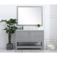 thumbnail image 6 of Elegant Decor Theo 48" Steel and Solid Wood Single Bathroom Vanity in Gray, 6 of 8