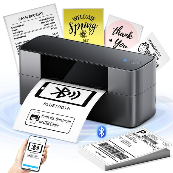 WCZ Bluetooth Thermal Shipping Label Printer 4x6, Wireless Shipping Label Printer for Small Business, Compatible with Amazon, Ebay, Shopify, Etsy, USPS