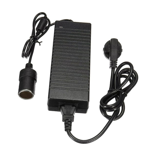 to DC Power Converter Adapter, 100V-240V to DC 12V 10A 120W Inverter, for Refrigerator Portable Air Compressor MP3