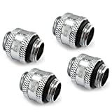 XSPC G1/4" Male to Male Rotary Fitting Chrome 4-Pack
