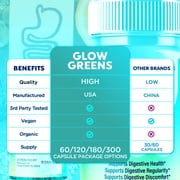 Glow Greens Advanced Gut Support Pills Advanced Energy Vitamin Supplement GlowGreens 180 Capsules