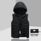 thumbnail image 1 of Chaqueta de plumón para hombre sin mangas desmontable con capucha invierno ligero color sólido-xinhan, 1 of 4