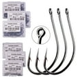 thumbnail image 2 of 50 Pcs Fishing Hooks High Carbon Stainless Steel Barbed Fishing Hooks with Ring Fishing Tackle Accessories, 2 of 8