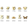 thumbnail image 2 of 100 Pieces Handmade Wooden Buttons Wooden Button with 10 Styles Animal Shape Wooden Buttons for Haberdashery Album Scrapbooking DIY Sewing Decorative Crafts, 2 of 5