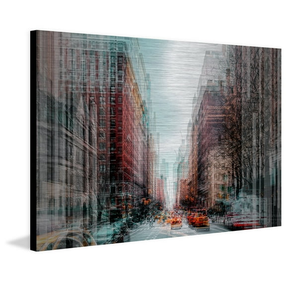 "Metropolitan" Painting Print on Brushed Aluminum