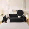 thumbnail image 1 of Dark Couch Covers for Sectional Sofa Couch Cover L Shape Couch Covers for Dogs Washable Couch Cover Banket Modern Sofa Slipcovers Super Soft Sofa Towel for Kids Pets ” x ”, 1 of 9