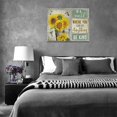 thumbnail image 3 of Sunflower Hummingbird Pictures Wall Art Country Floral Farmhouse Flower Bathroom Decor Sunflower Canvas Painting Framed Artwork for Bathroom Living Room Kitchen Bedroom 16"x12", 3 of 5