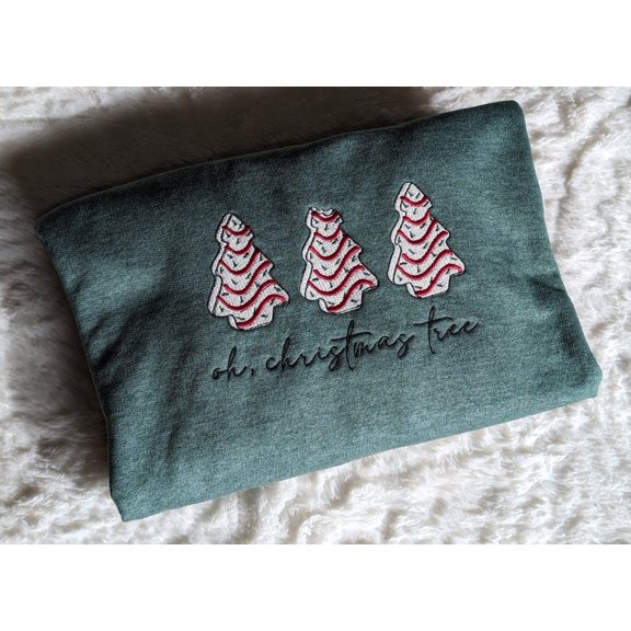 Christmas Tree Embroidered Sweatshirt