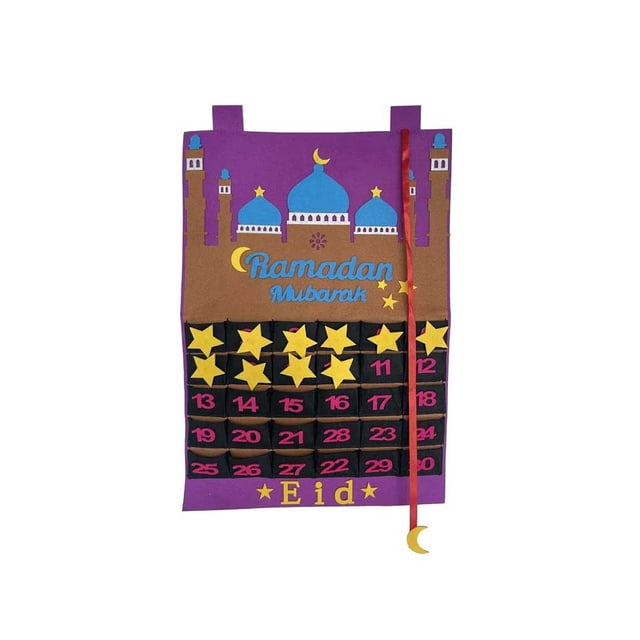 Ounissouiy Calendario colgante Dormitorio Sala de estar 30 días Estrella Decoración Fiesta Festival Cuenta atrás Decorativo Interior Colgante mensual Kits de decoración para fiestas Ounissouiy HA068019-01