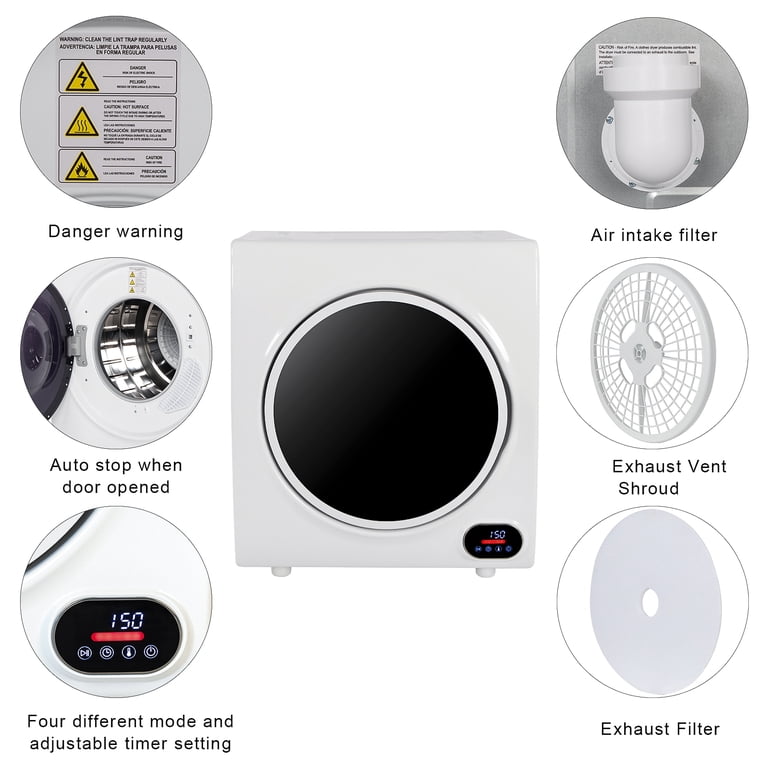 ZOKOP GYJ40-88C1-E Compact Portable Household Clothes Dryer 2.6