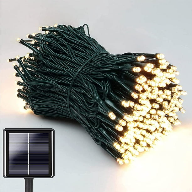 Guirlande lumineuse d'extérieur à énergie solaire, 2 pièces, 22 m, 200 LED,  Noël, à
