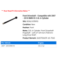 thumbnail image 2 of Front Driveshaft - Compatible with 2007 - 2010 BMW X5 3.0L 6-Cylinder 2008 2009, 2 of 4