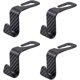 thumbnail image 1 of Car Seat Headrest Hook, 4 Packs Carbon Fiber Pattern Hooks Car Purse Hook for Universal Vehicle Car Handbag Clothes Coats Grocery Bags, 1 of 5