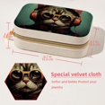 thumbnail image 5 of Retro Cat Velvet Travel Organizer with Removable Compartment - Portable Jewelry Necklace Organizer Box - Gift, 5 of 7
