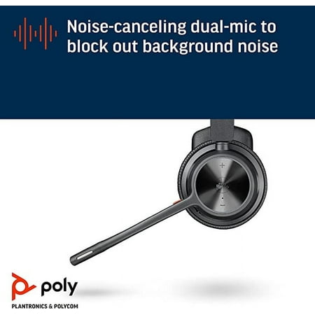 Poly - formerly Plantronics - Voyager 4310 Wireless Noise Cancelling Single Ear Headset with mic - Black