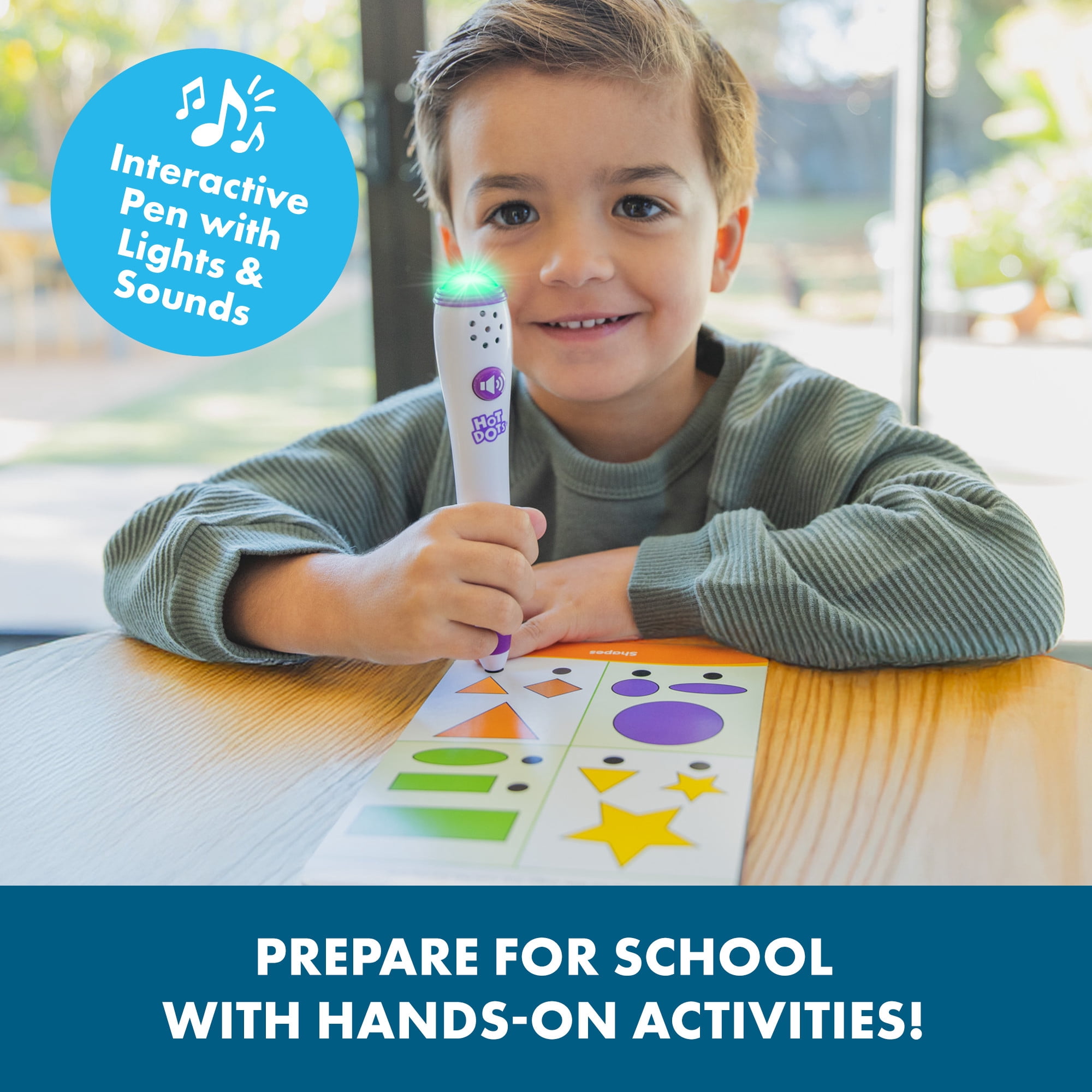 Educational Insights Hot Dots Getting Ready For School! Set, Interactive Toddler Workbooks, 4+