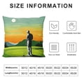 thumbnail image 5 of Orinice Golf Graphic Decorative Throw Pillow Cover Green Field Man Woman Boy Girl Room Short Plush Square 1PC 24x24in, 5 of 5