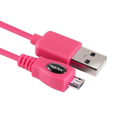 Rose Electronics Usb Cable 3' Micro USB Charger Cable by Insten For Samsung Galaxy S7 Active J7 J3 J1 E5 / LG K7 K8 K10 G Stylo 2 Optimus Zone 3 Leon ()