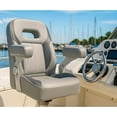 thumbnail image 3 of NORTHCAPTAIN Premium Pontoon Captain's Chair High Back Reclining Pontoon Bucket Boat Seat with Adjustable Armrests,Light Grey/Charcoal, 3 of 6