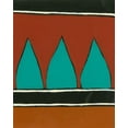 thumbnail image 2 of Moore, Regina 15x18 White Modern Wood Framed Museum Art Print Titled - Rust and Teal Patterns II, 2 of 4