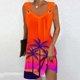 thumbnail image 1 of Puntoco Vestidos Mujer Verano Mujer Playa Impreso Elegante Estilo Casual Vestido con Cuello En V con Correa, 1 of 5