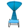 thumbnail image 4 of Topbuy Outdoor Chaise Hanging Chair Swing Cushioned Canopy Lounger Turquoise, 4 of 5
