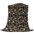 thumbnail image 6 of Frog Mushroom Blanket Soft Cozy Warm Throw Blanket for Couch, Plush Fuzzy Flannel Fleece Blankets for Sofa, Red Brown Coffee Plant Black Idyllic Bed Blankets Lightweight Gifts for Women, 40"x50", 6 of 9