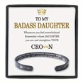 thumbnail image 1 of Badass Daughter Stainless Steel Bracelet - Gift Box Included - Perfect Birthday or Christmas Gift, 1 of 5
