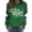 Green, variant on St Patricks Day Crewneck Sweatshirts Women Letter Print Shirt Clover Shamrock Graphic Long Sleeve Pullover Tops Irish Tshirt Sky Blue XL