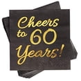 thumbnail image 1 of Servilletas de cóctel Sllyfo para decoración de 60 cumpleaños paquete de 50, 1 of 1