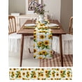 thumbnail image 6 of Hokiten Table Runners 108 Inches Long Dress Scarves, Sunflower Gray Check Farmhouse Coffee/Dining/Kitchen Table Runner for Living Room, Spring Summer Flowers Botanical 13x108 Inch, 6 of 7