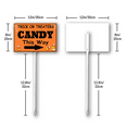 thumbnail image 2 of Kurmntregon Halloween Candy This Way Yard Sign With Stake Right Arrow Indicates Trick Or Treat Rustproof Aluminum Street Outdoor Use Farm Field Decorations Home Garden Lawn Party Garden 8x12", 2 of 5