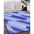 thumbnail image 3 of Ahgly Company Machine Washable Indoor Rectangle Transitional Jeans Blue Area Rugs, 2' x 5', 3 of 7