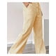 thumbnail image 4 of Pantalones de Salón A Rayas de Pierna para Mujer, Cintura Elástica y Bolsillos Amarillo XXL, 4 of 7
