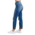thumbnail image 4 of Judy Blue Full Size Plaid Print Cuff Straight Leg Jeans with Pockets, 4 of 4