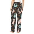 thumbnail image 3 of Goofa Rabbit Is Eating Carrots Printed Soft Pajama Pants for Women, Wide Leg Comfy Casual Lounge Yoga Pants-Large, 3 of 9
